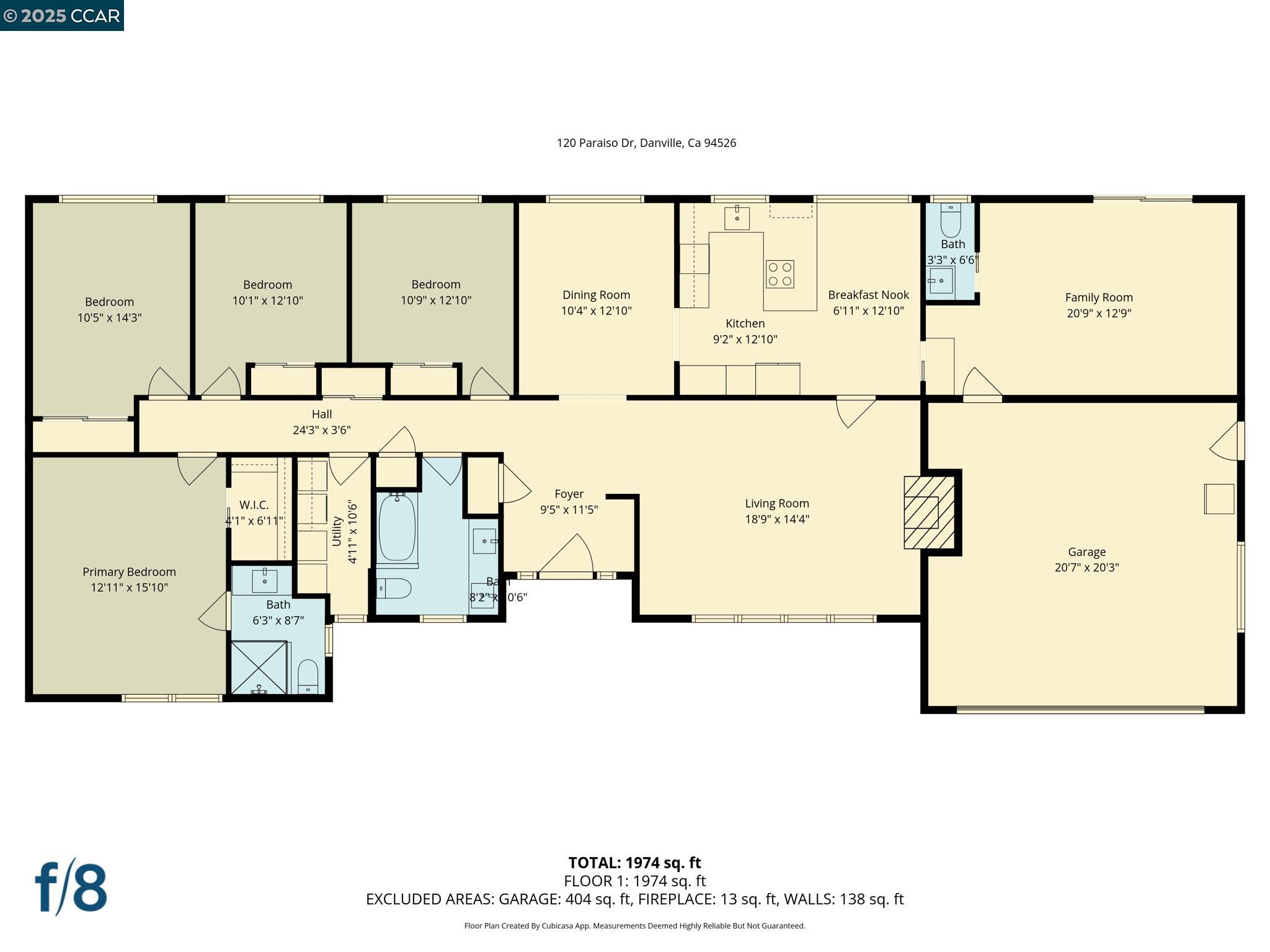 Detail Gallery Image 19 of 19 For 120 Paraiso Dr, Danville,  CA 94526 - 4 Beds | 2/1 Baths