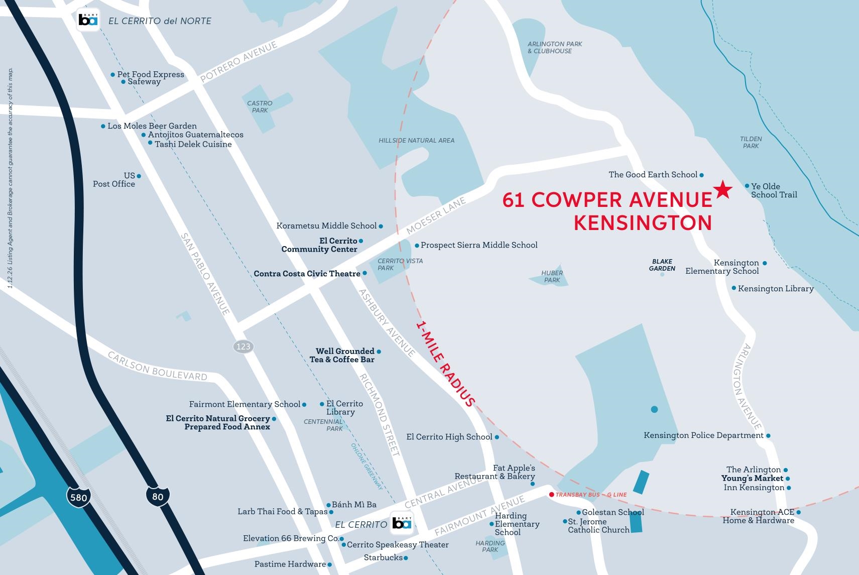 Detail Gallery Image 51 of 51 For 61 Cowper Ave, Kensington,  CA 94707 - 4 Beds | 2/1 Baths