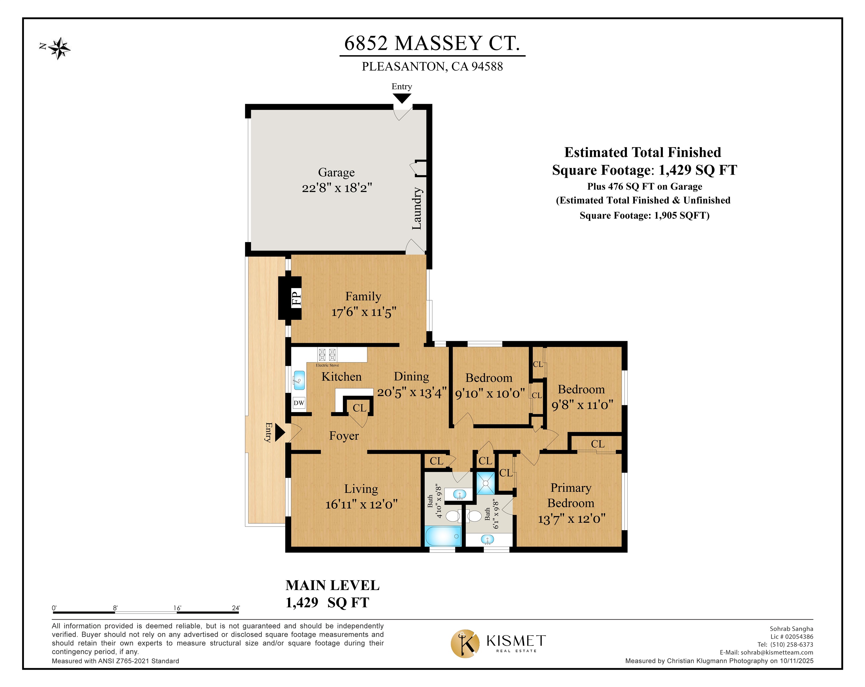 Detail Gallery Image 30 of 31 For 6852 Massey Ct, Pleasanton,  CA 94588 - 3 Beds | 2 Baths
